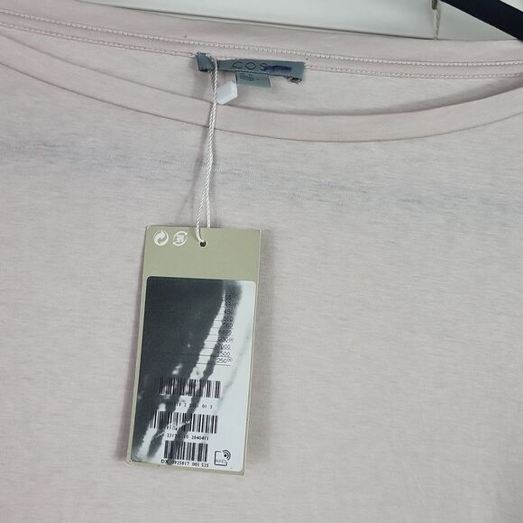 COS Soft Pink Asymmetrical Women's 100% cotton Tunic. Size M - Picture 9 of 11